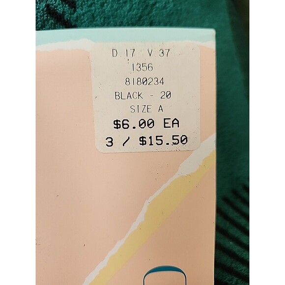 NOS Vtg Motherhood Maternity Lycra Sheer Sandalfoot Pantyhose Size A Black - 20 - Picture 3 of 7